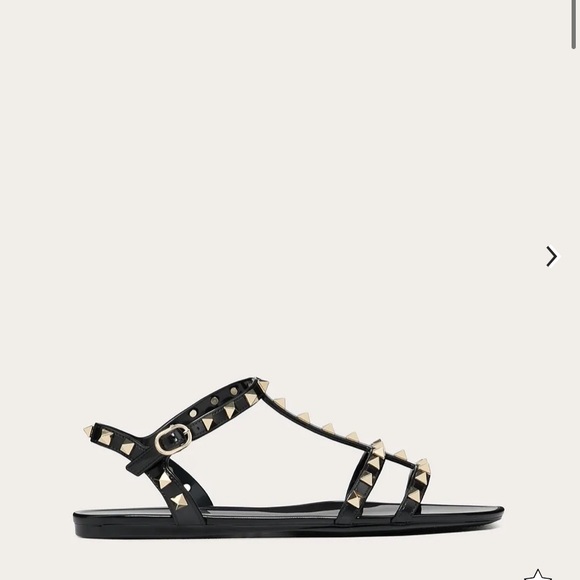 NEW Valentino ROCKSTUD FLAT RUBBER SANDAL - Picture 6 of 12
